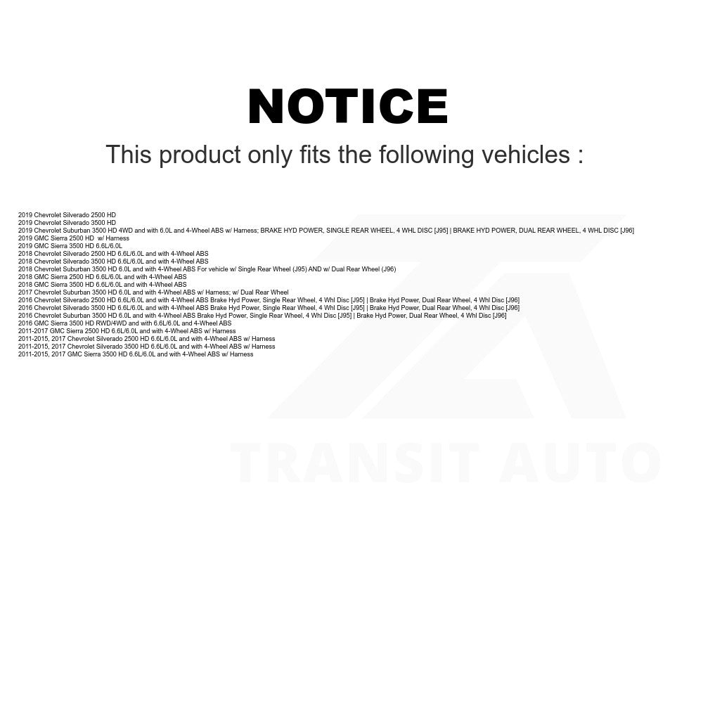 Mpulse Front ABS Wheel Speed Sensor SEN-2ABS2679 For Chevrolet Silverado 2500 HD GMC Sierra 3500 Suburban