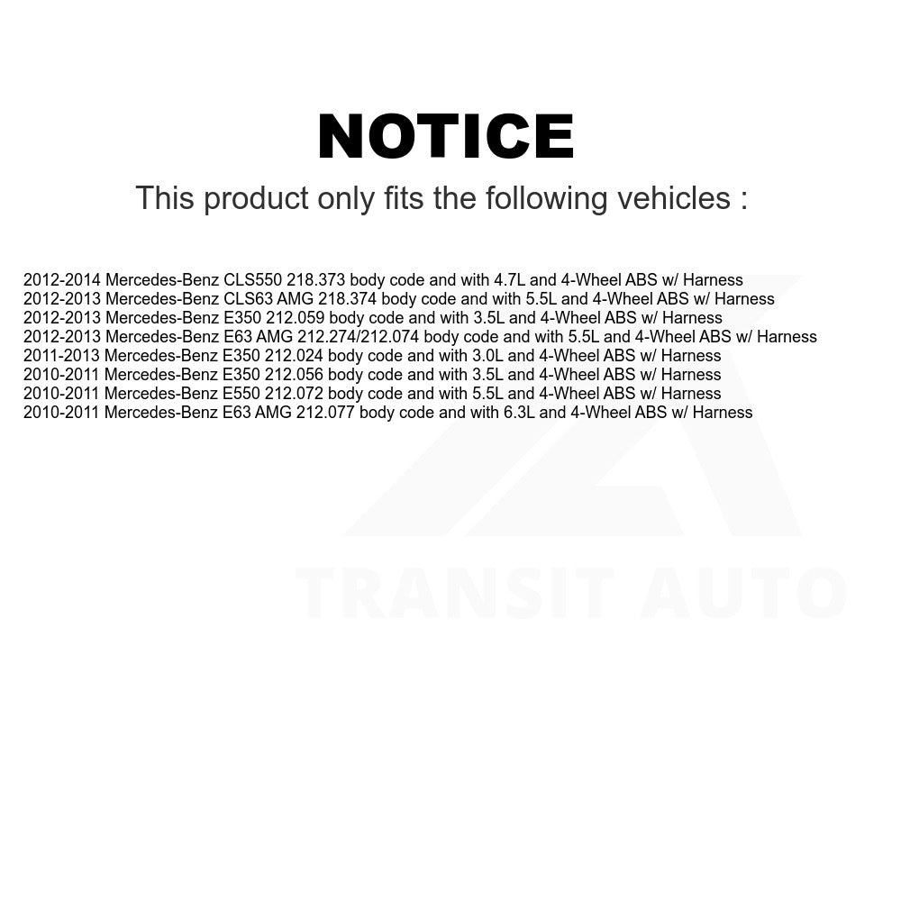 Mpulse Front Left ABS Wheel Speed Sensor SEN-2ABS2683 For Mercedes-Benz E350 CLS550 E550 E63 AMG CLS63 w/ Harness