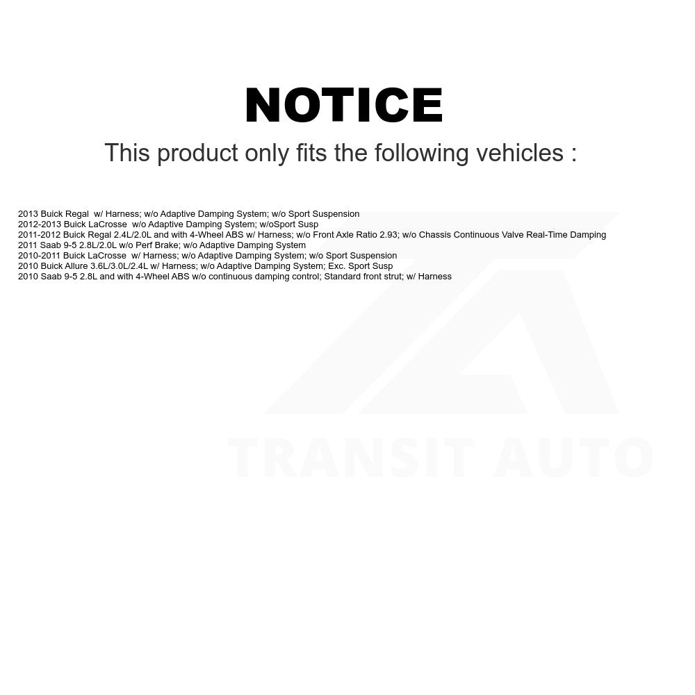 Mpulse Front ABS Wheel Speed Sensor SEN-2ABS2686 For Buick LaCrosse Regal Saab 9-5 Allure