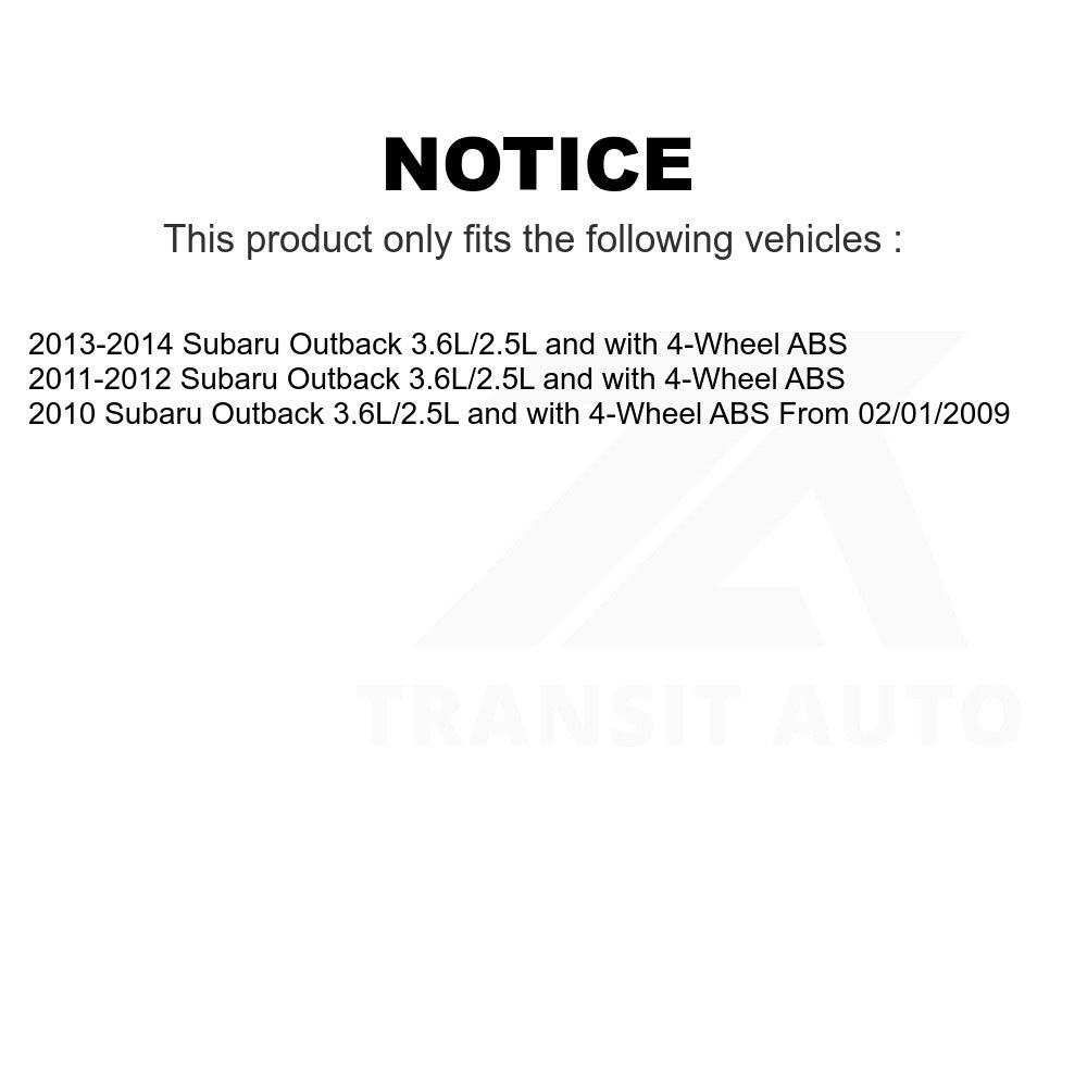 Mpulse Rear Left ABS Wheel Speed Sensor SEN-2ABS2723 For Subaru Outback 3.6L 2.5L with 4-Wheel
