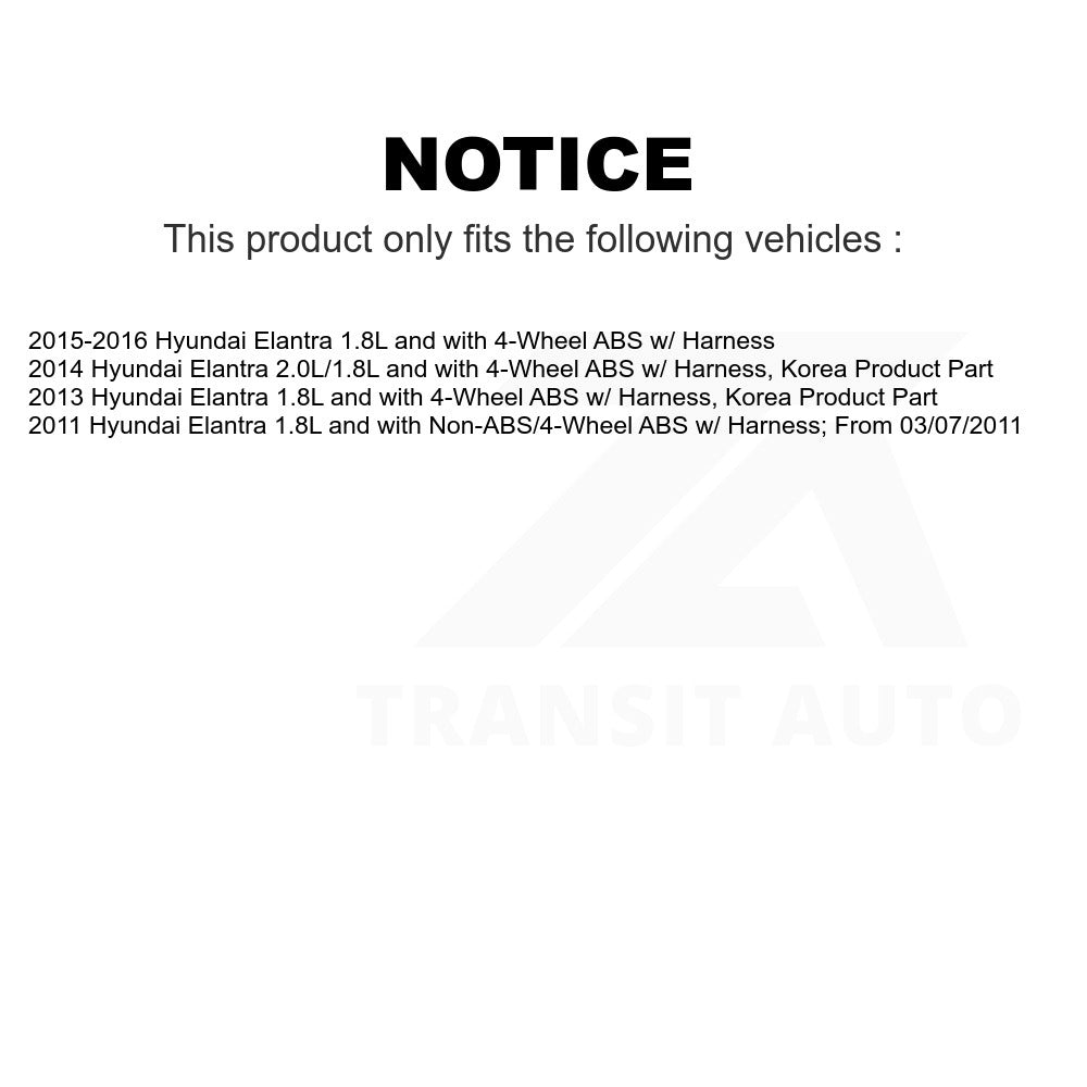 Mpulse Rear Right ABS Wheel Speed Sensor SEN-2ABS2816 For Hyundai Elantra
