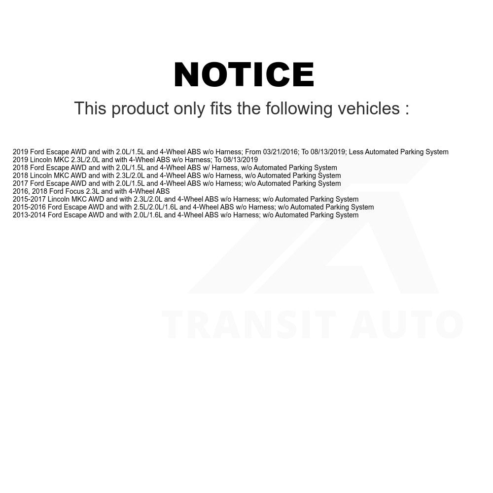 Mpulse Rear ABS Wheel Speed Sensor SEN-2ABS2835 For Ford Escape Focus Lincoln MKC