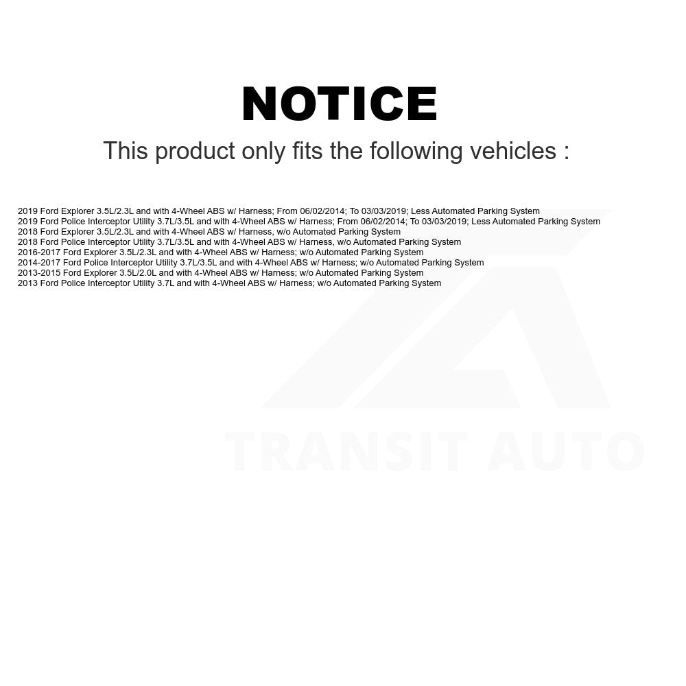 Mpulse Rear ABS Wheel Speed Sensor SEN-2ABS2837 For Ford Explorer Police Interceptor Utility