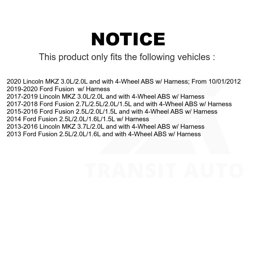 Mpulse Front Left ABS Wheel Speed Sensor SEN-2ABS2838 For Ford Fusion Lincoln MKZ