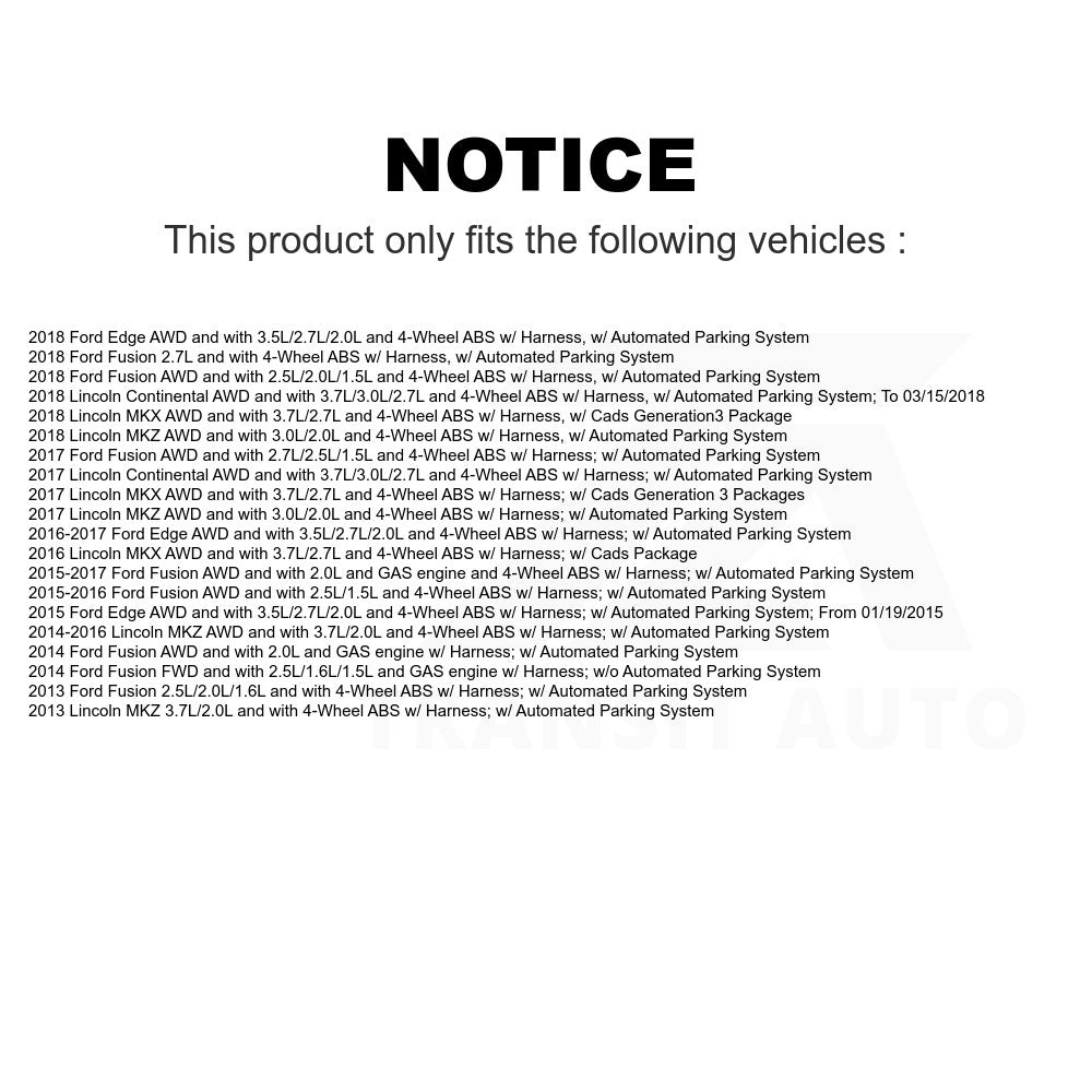 Mpulse Rear ABS Wheel Speed Sensor SEN-2ABS2845 For Ford Fusion Edge Lincoln MKZ MKX Continental