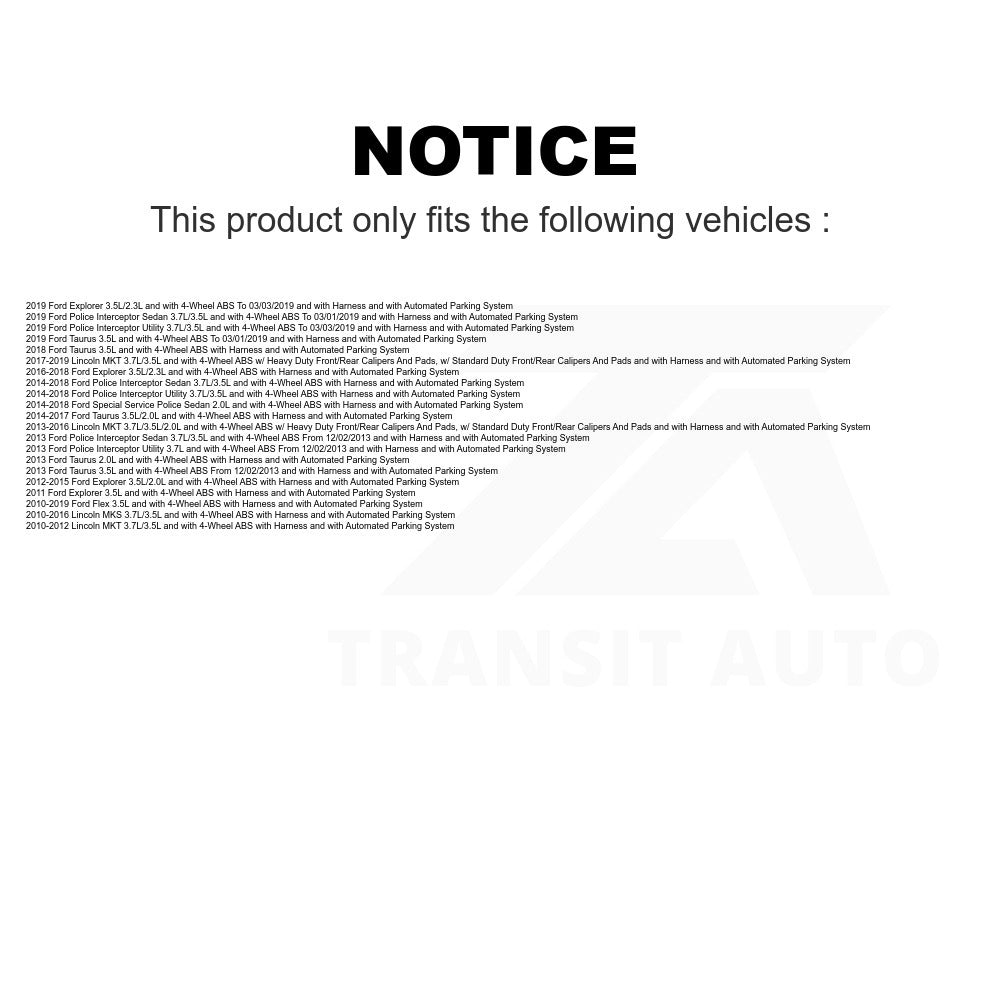 Mpulse Rear ABS Wheel Speed Sensor SEN-2ABS2862 For Ford Explorer Taurus Flex Police Interceptor Utility Lincoln MKS Sedan MKT Special Service