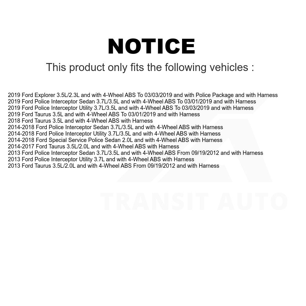 Mpulse Front ABS Wheel Speed Sensor SEN-2ABS2870 For Ford Taurus Police Interceptor Utility Explorer Sedan Special Service