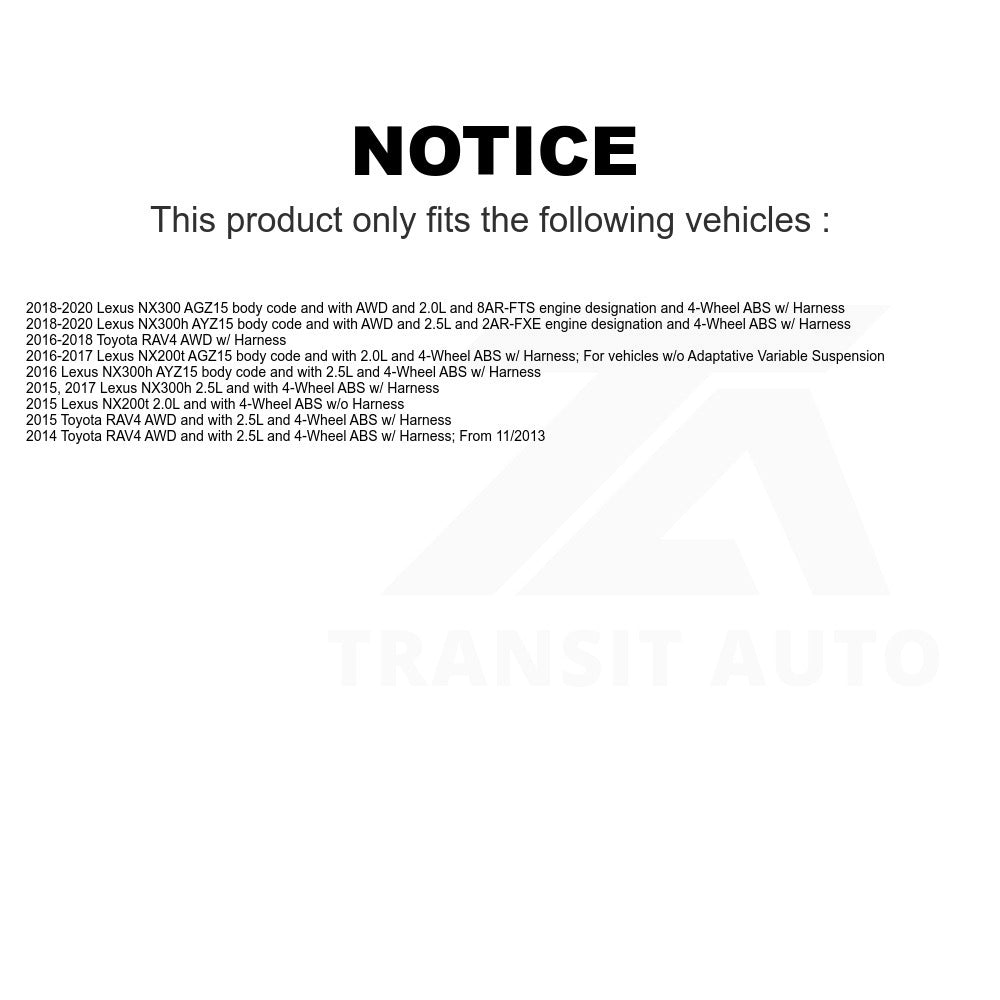 Mpulse Rear Right ABS Wheel Speed Sensor SEN-2ABS2995 For Toyota RAV4 Lexus NX200t NX300 NX300h
