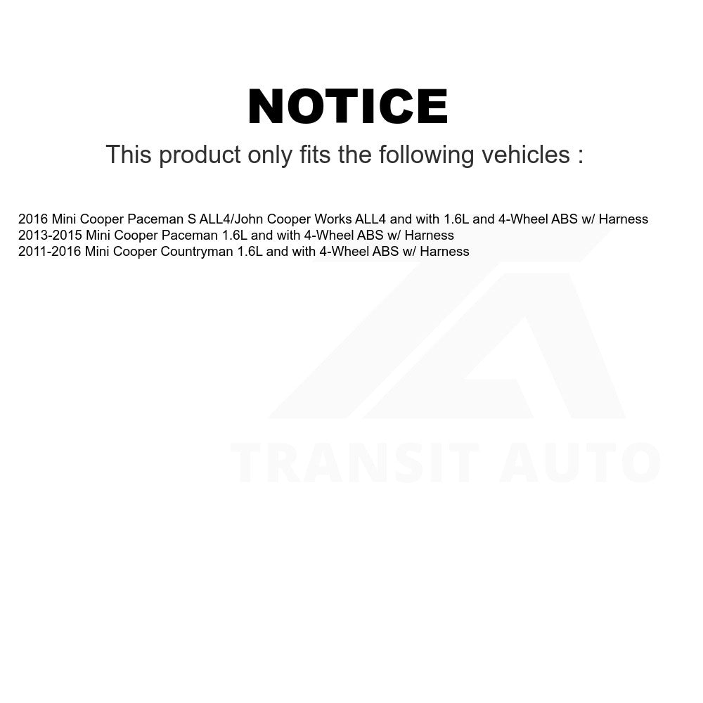 Mpulse Front ABS Wheel Speed Sensor SEN-2ABS2997 For Mini Cooper Countryman Paceman w/ Harness