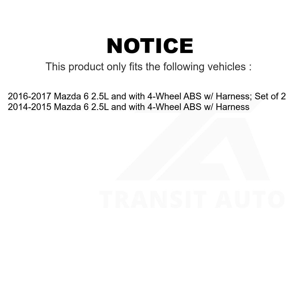 Mpulse Rear ABS Wheel Speed Sensor SEN-2ABS3010 For Mazda 6 2.5L with 4-Wheel