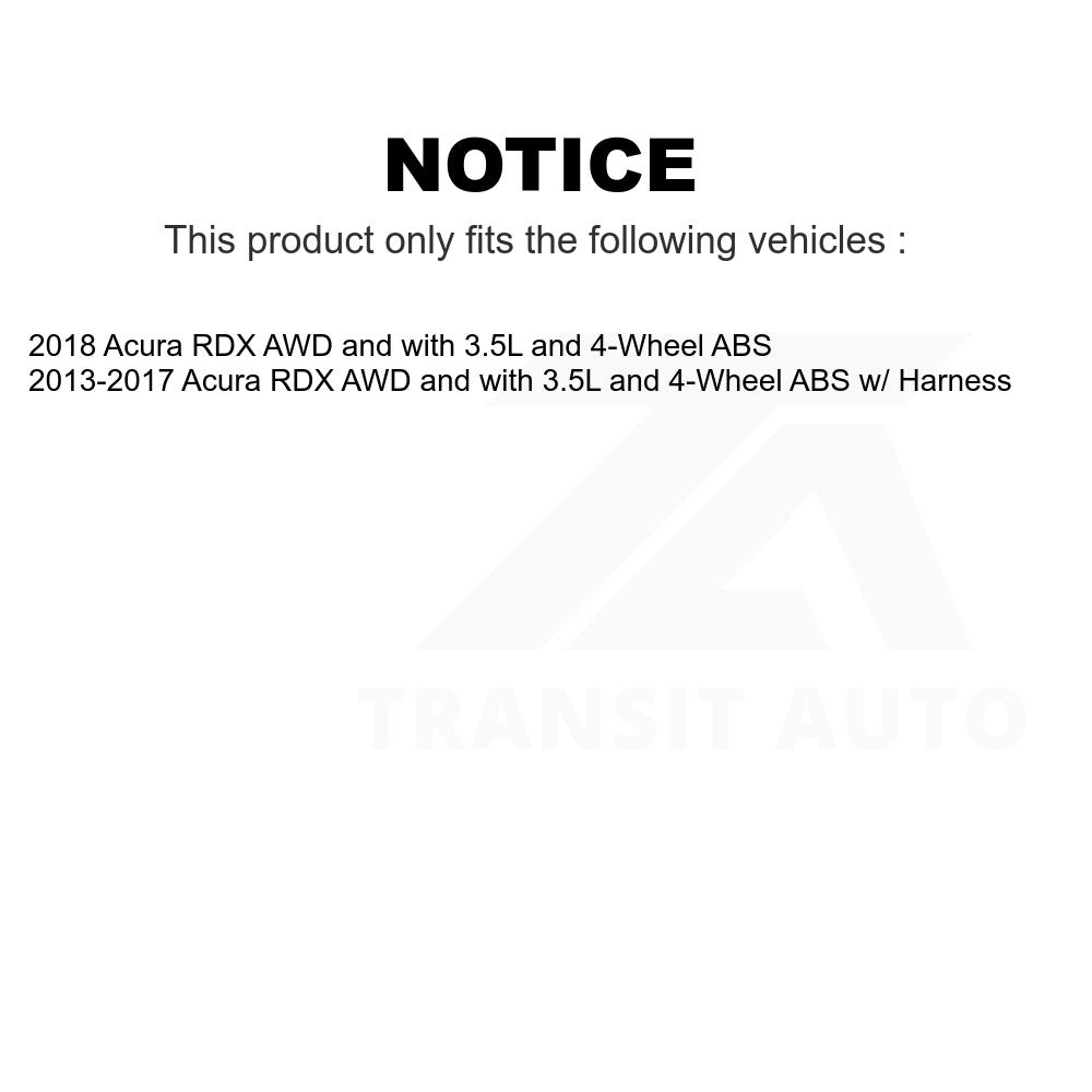Mpulse Rear Right ABS Wheel Speed Sensor SEN-2ABS3034 For Acura RDX AWD with 3.5L 4-Wheel
