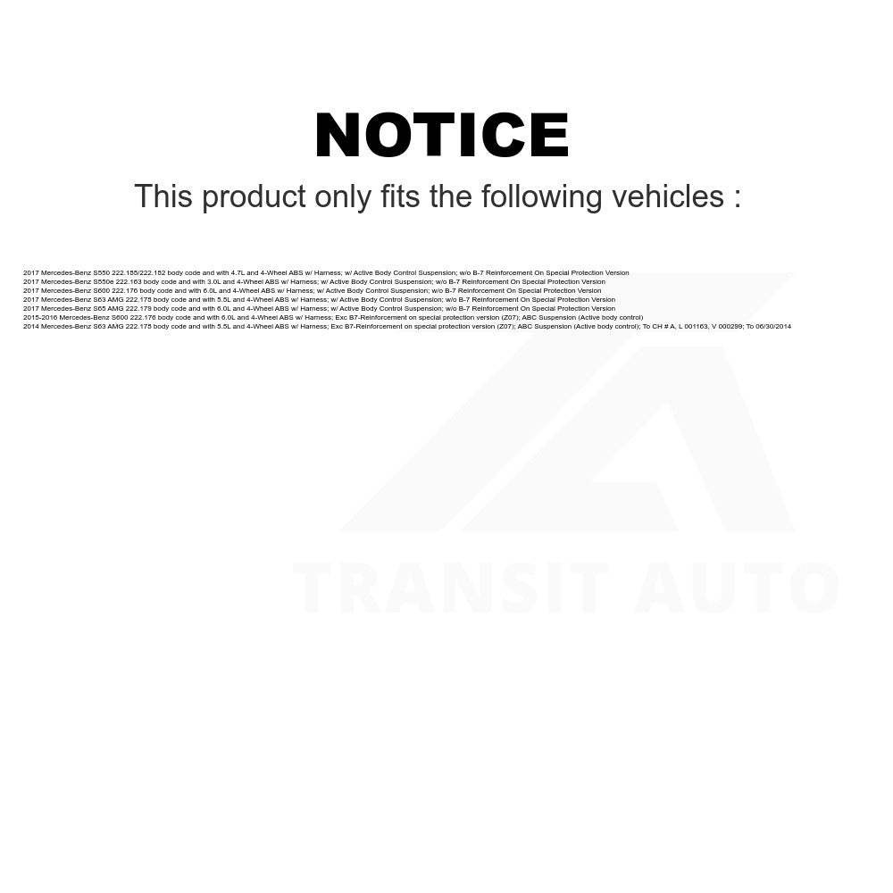 Mpulse Front ABS Wheel Speed Sensor SEN-2ABS3044 For Mercedes-Benz S550 S63 AMG S550e S600 S65