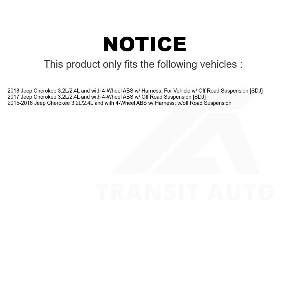 Mpulse Rear ABS Wheel Speed Sensor SEN-2ABS3130 For Jeep Cherokee 3.2L 2.4L with 4-Wheel