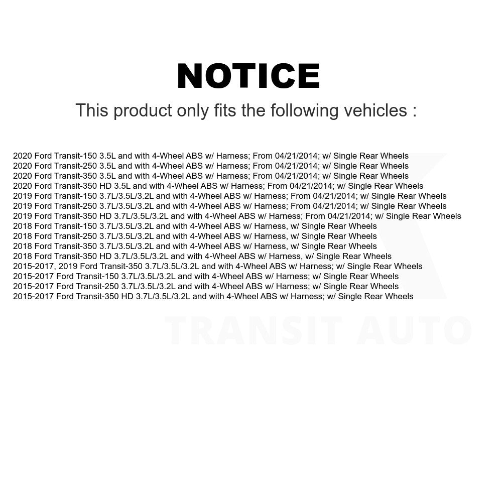Mpulse ABS Wheel Speed Sensor SEN-2ABS3135 For Ford Transit-250 Transit-350 Transit-150 HD