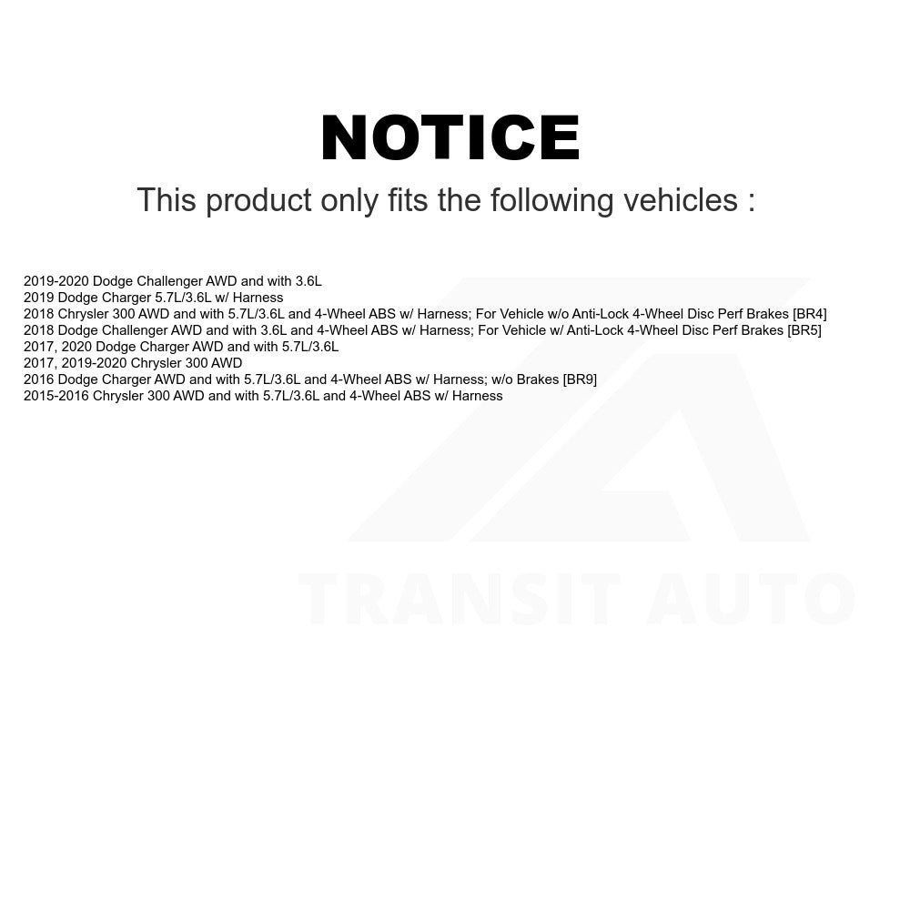 Mpulse Front ABS Wheel Speed Sensor SEN-2ABS3228 For Dodge Charger Chrysler 300 Challenger