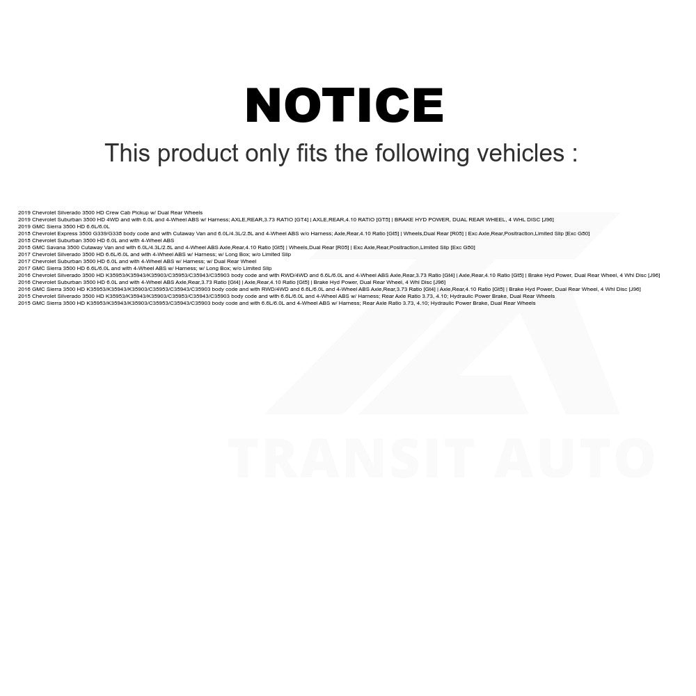 Mpulse Rear ABS Wheel Speed Sensor SEN-2ABS3340 For Chevrolet Silverado 3500 HD GMC Sierra Express Savana Suburban