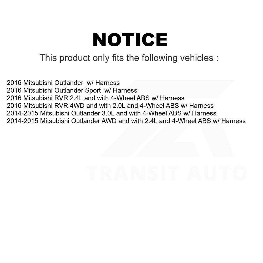 Mpulse Rear Left ABS Wheel Speed Sensor SEN-2ABS3443 For Mitsubishi Outlander Sport RVR w/ Harness