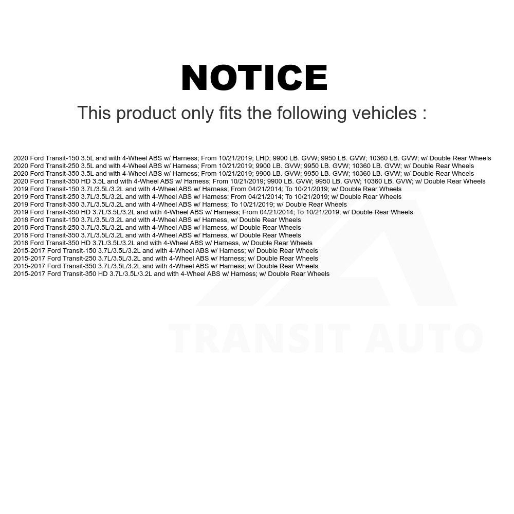 Mpulse ABS Wheel Speed Sensor SEN-2ABS3946 For Ford Transit-250 Transit-350 Transit-150 HD