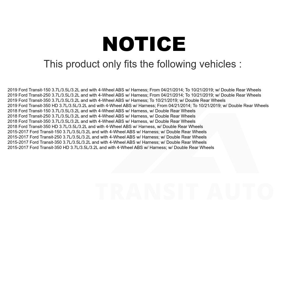 Mpulse Front ABS Wheel Speed Sensor SEN-2ABS3948 For Ford Transit-250 Transit-350 Transit-150 HD 3.7L/3.5L/3.2L with 4-Wheel