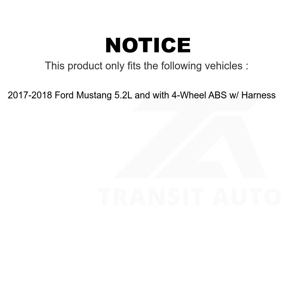 Mpulse Front Right ABS Wheel Speed Sensor SEN-2ABS4369 For 2017-2018 Ford Mustang 5.2L with 4-Wheel w Harness