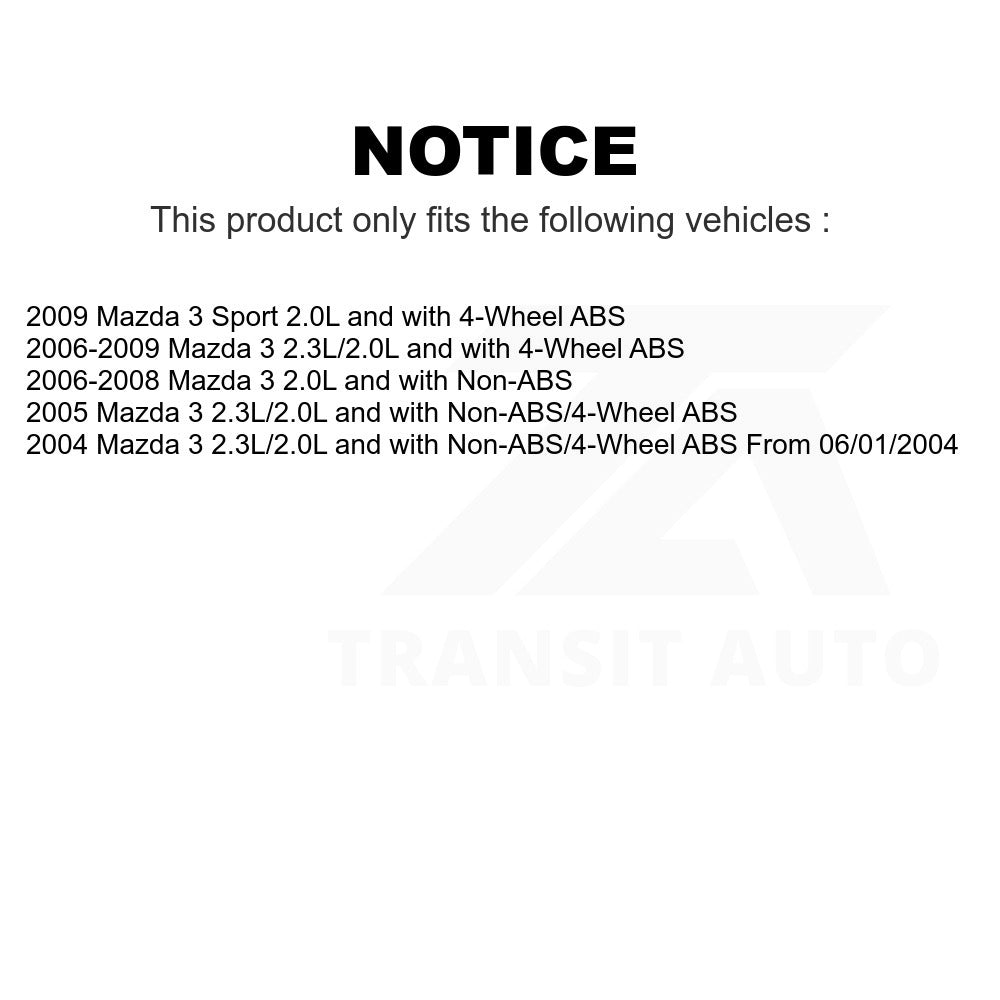 Mpulse Rear Right ABS Wheel Speed Sensor Wiring Harness SEN-2ABS5077 For Mazda 3 Sport