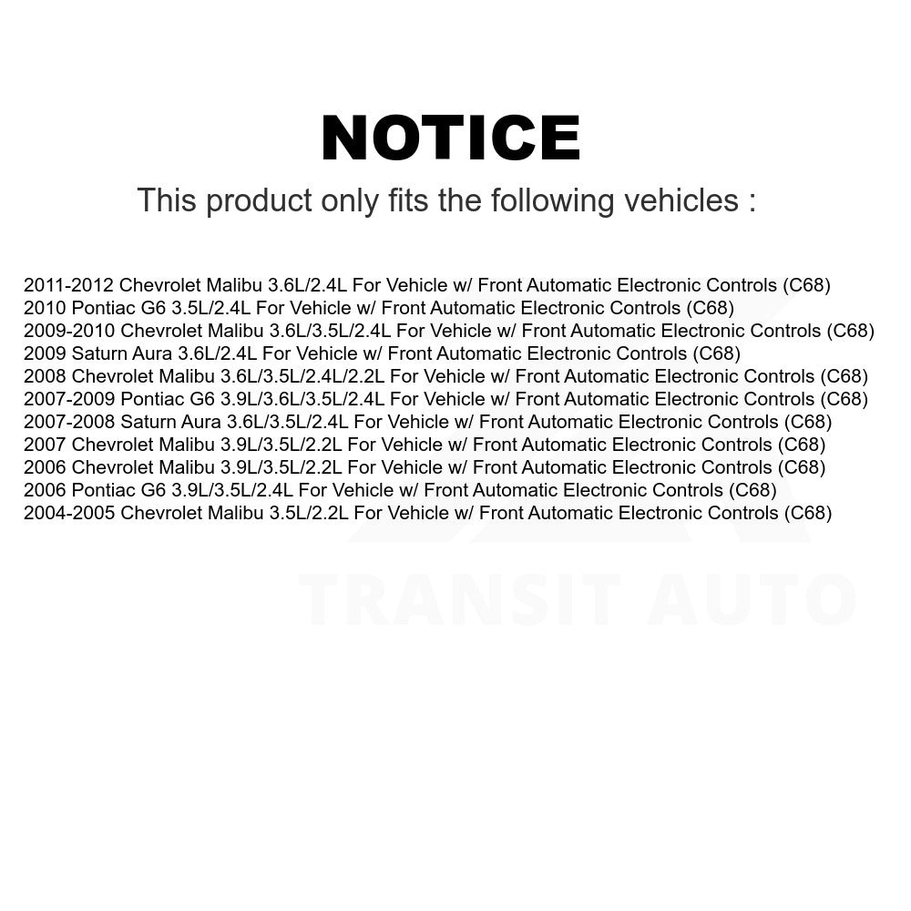 Mpulse HVAC Blower Motor Control Module SEN-2BMR0038 For Chevrolet Malibu Pontiac G6 Saturn Aura Vehicle w/ Front Automatic Electronic Controls (C68)
