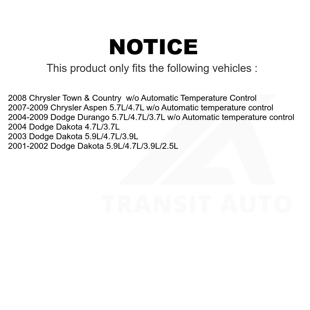 Mpulse HVAC Blower Motor Resistor SEN-2BMR0278 For Dodge Dakota Durango Chrysler Town & Country Aspen