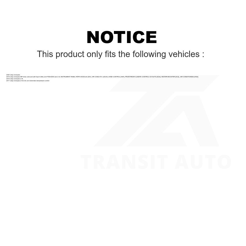 Mpulse HVAC Blower Motor Resistor SEN-2BMR0377 For Jeep Compass