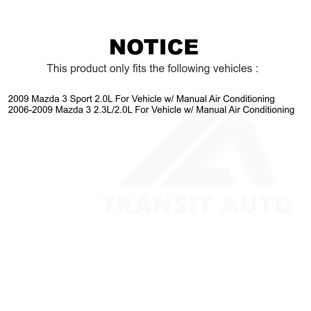Mpulse HVAC Blower Motor Resistor SEN-2BMR0597 For Mazda 3 Sport Vehicle w/ Manual Air Conditioning