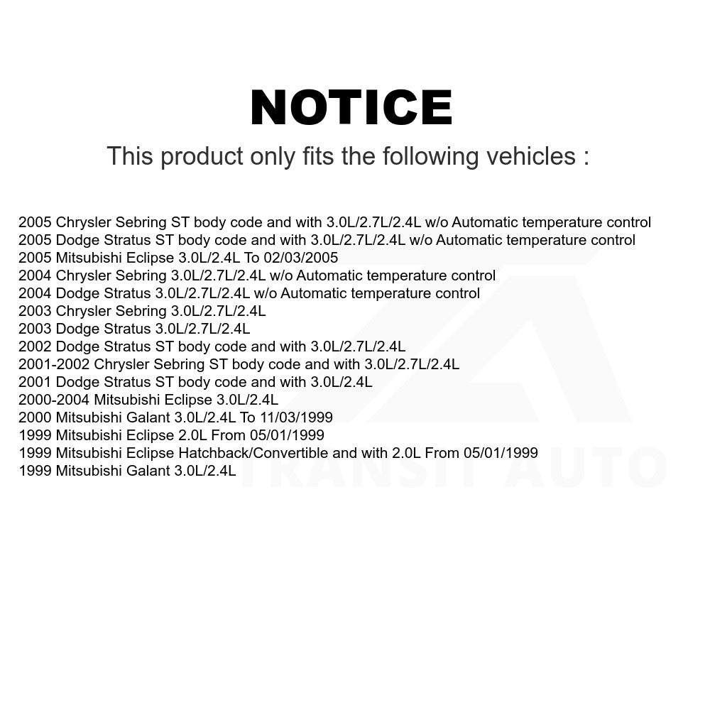 Mpulse HVAC Blower Motor Resistor SEN-2BMR0688 For Chrysler Sebring Mitsubishi Dodge Stratus Eclipse Galant
