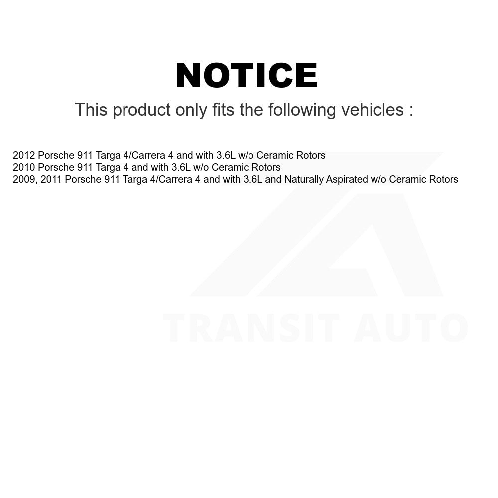 Mpulse Front Disc Brake Pads Wear Sensor SEN-2BWS0024 For Porsche 911 w o Ceramic Rotors