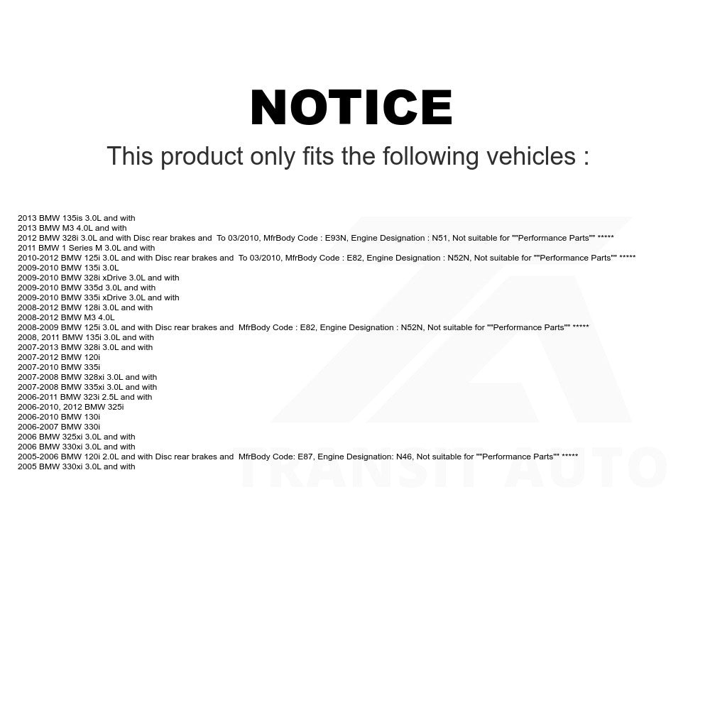 Mpulse Rear Disc Brake Pads Wear Sensor SEN-2BWS0161 For BMW 328i 335i 325i 328xi xDrive 128i 330i M3 325xi 135i 330xi 335xi 335d 135is 1 Series M 125i 120i 323i 130i