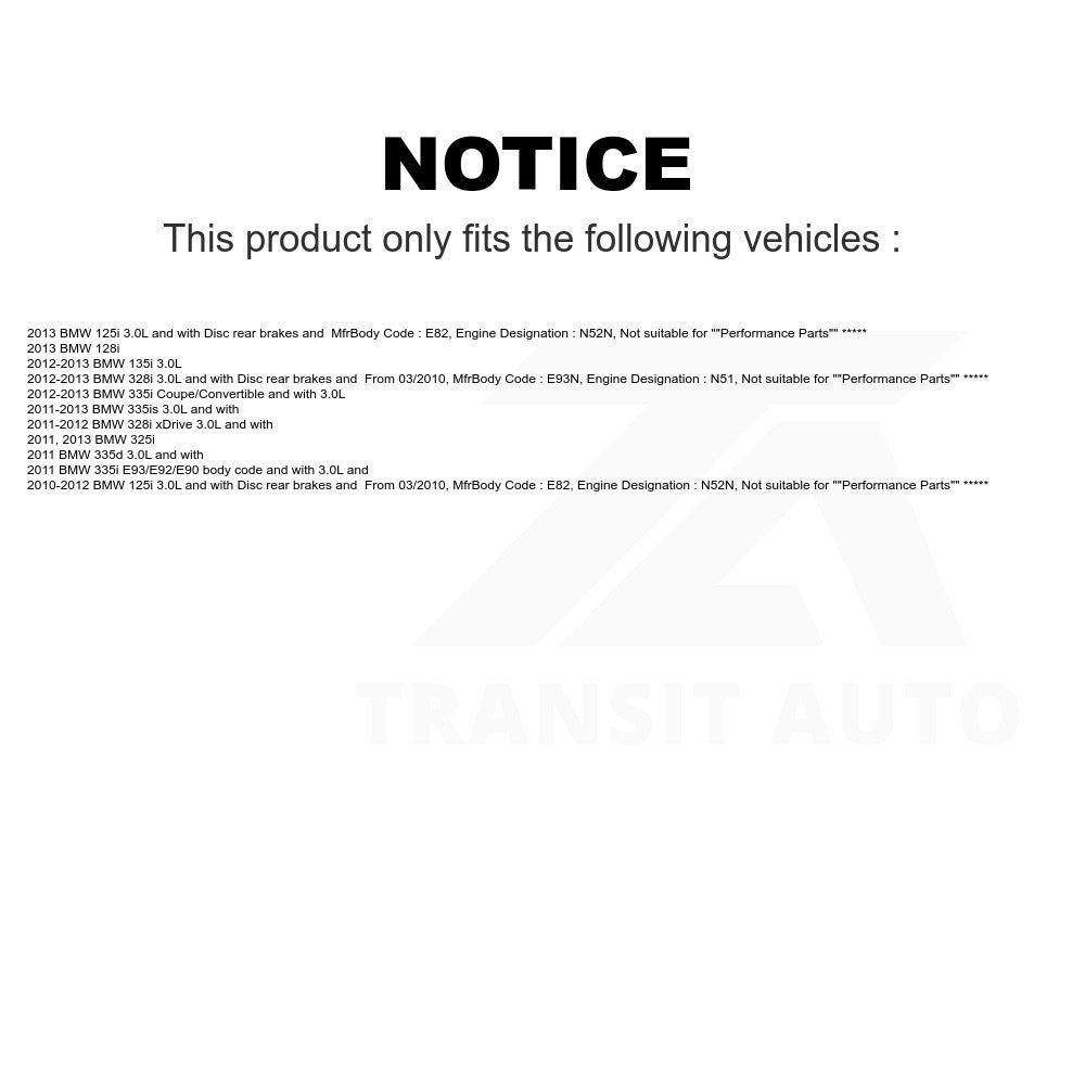 Mpulse Rear Disc Brake Pads Wear Sensor SEN-2BWS0250 For BMW 328i xDrive 335i 128i 335d 335is 135i 125i 325i