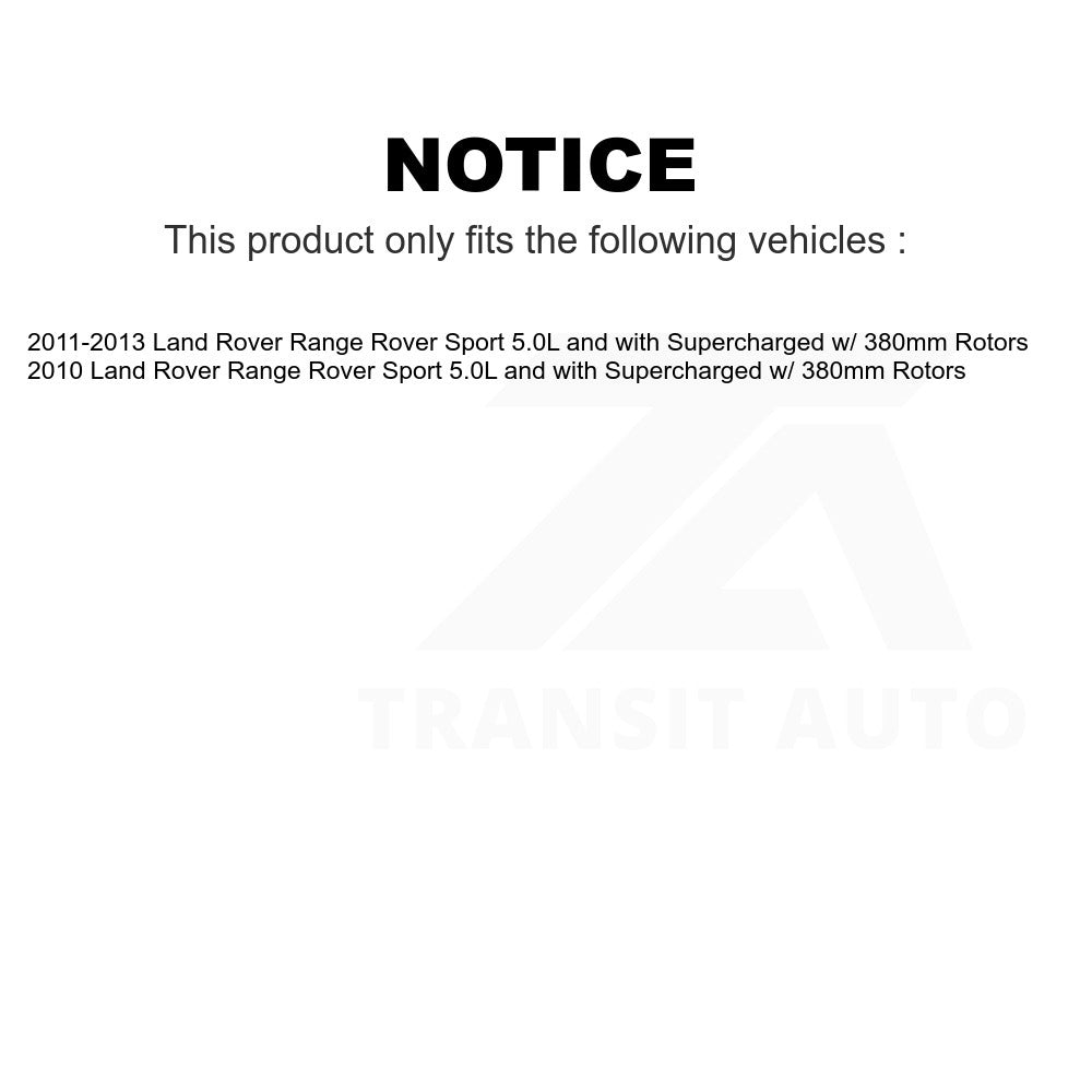 Mpulse Front Disc Brake Pads Wear Sensor SEN-2BWS0305 For 2010-2013 Land Rover Range Sport 5.0L with Supercharged w 380mm Rotors