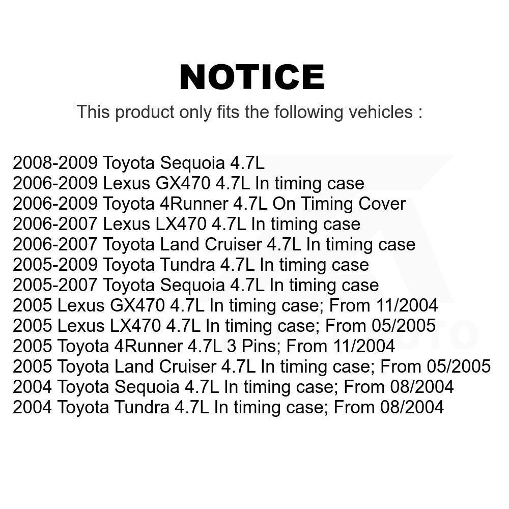Mpulse Engine Camshaft Position Sensor SEN-2CAM0335 For Toyota Tundra 4Runner Sequoia Lexus GX470 LX470 Land Cruiser 4.7L