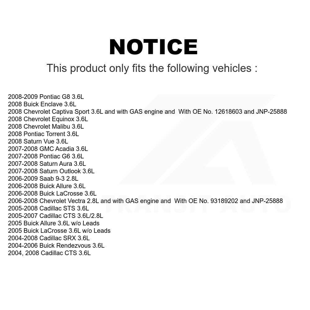 Mpulse Ignition Knock (Detonation) Sensor SEN-2KNC0416 For Buick Cadillac Pontiac G6 Saturn LaCrosse CTS Chevrolet Malibu Rendezvous GMC Acadia Aura Vue SRX Equinox STS Saab 9-3 Enclave Outlook G8