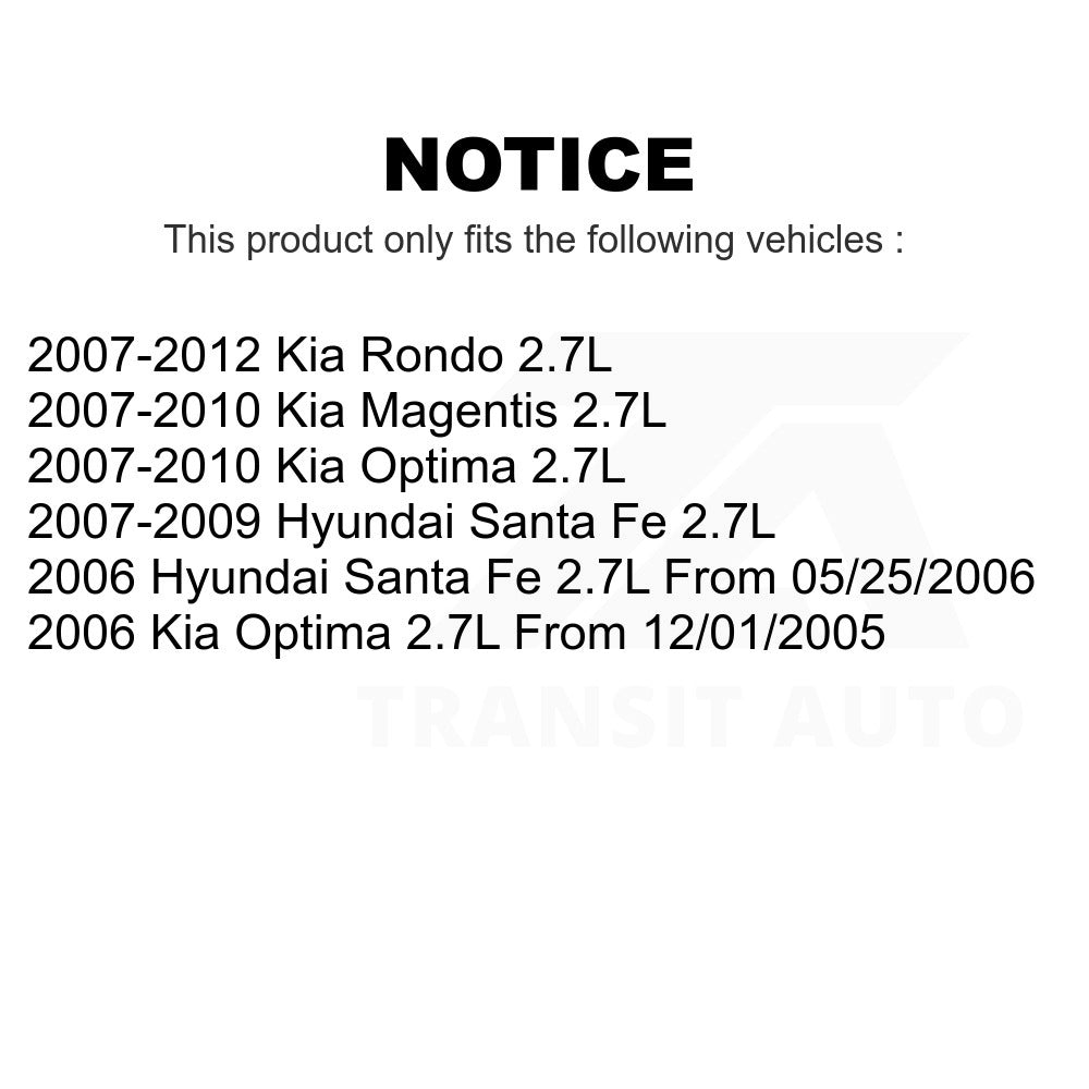 Mpulse Right Ignition Knock (Detonation) Sensor SEN-2KNC0456 For Hyundai Santa Fe Kia Optima Rondo Magentis 2.7L