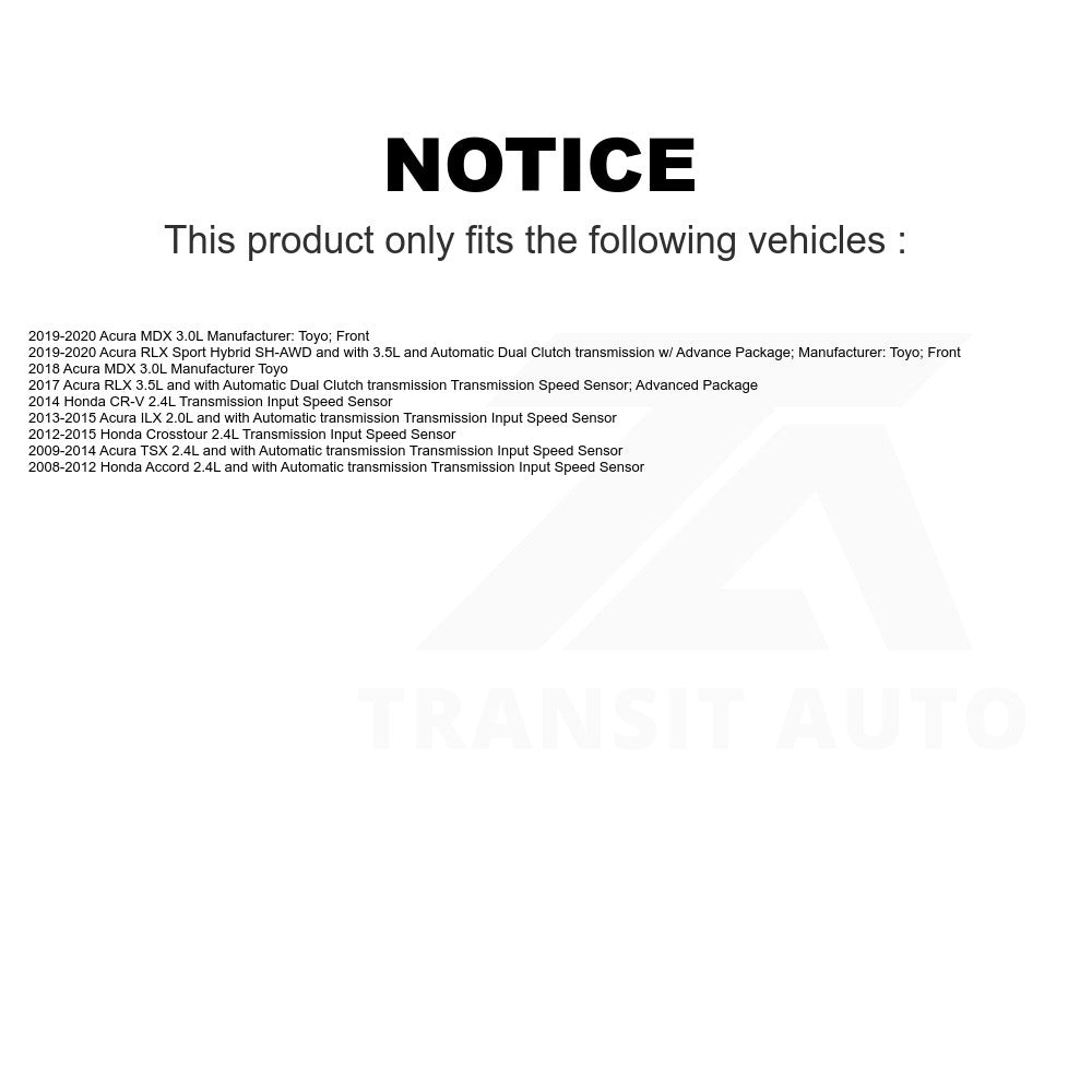 Mpulse Vehicle Speed Sensor SEN-2VSS0104 For Honda Accord CR-V Acura TSX MDX Crosstour ILX RLX