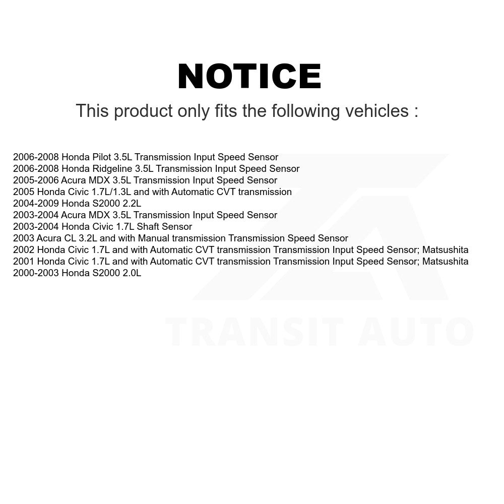 Mpulse Speed Sensor SEN-2VSS0123 For Honda Civic Pilot Acura MDX Ridgeline S2000 CL