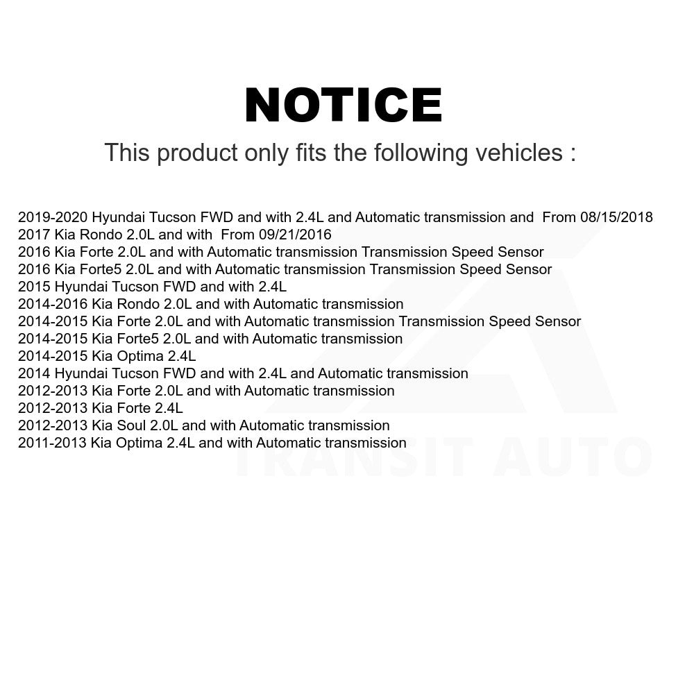 Mpulse Vehicle Speed Sensor SEN-2VSS0200 For Kia Optima Forte Soul Hyundai Tucson Forte5 Rondo