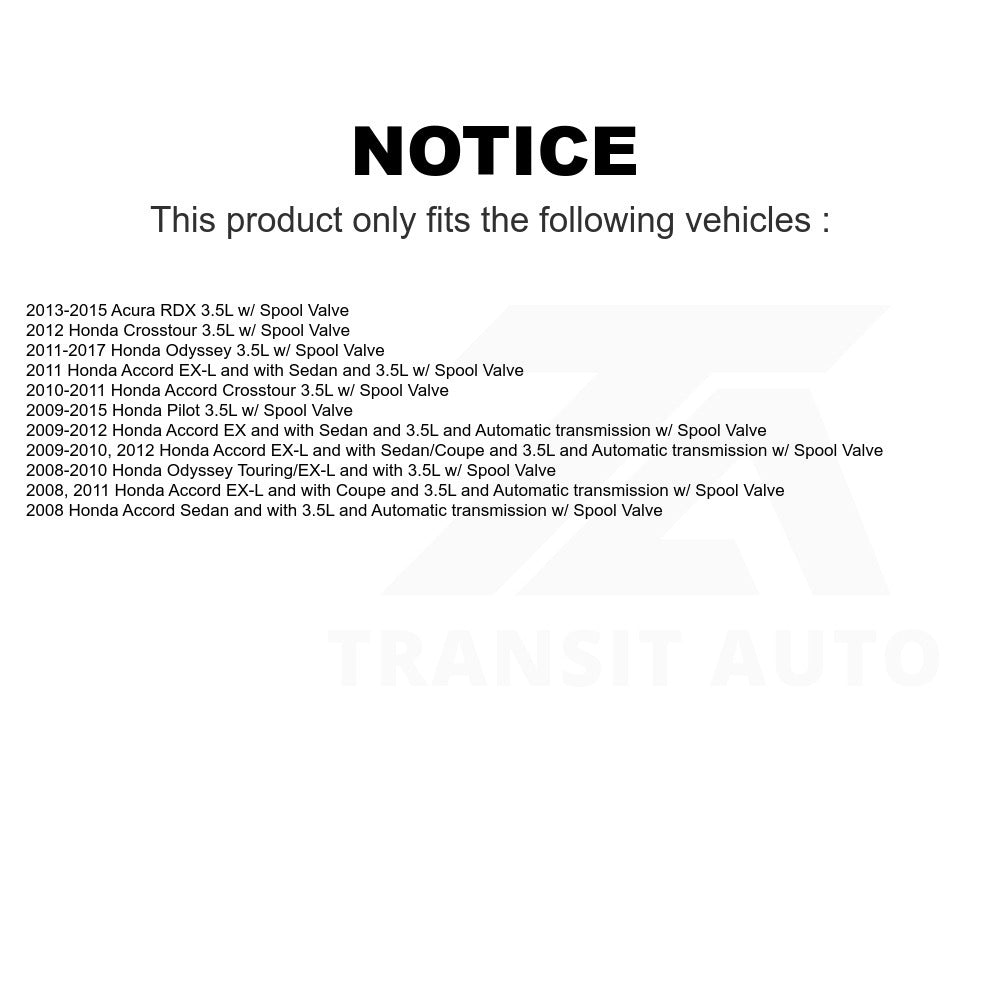 Mpulse Rear Engine Variable Valve Timing (VVT) Solenoid SEN-2VTS0135 For Honda Accord Odyssey Pilot Acura RDX Crosstour w/ Spool