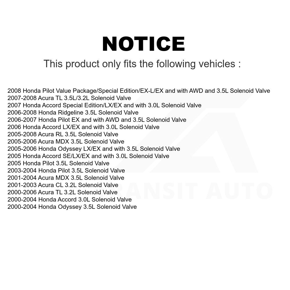 Mpulse Engine Variable Valve Timing (VVT) Solenoid SEN-2VTS0152 For Honda Accord Odyssey Acura Pilot TL MDX Ridgeline RL CL