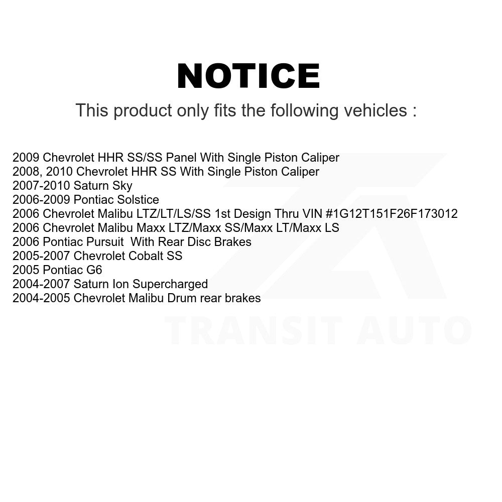 Front Semi-Metallic Disc Brake Pads SIM-1028 For Chevrolet Cobalt Malibu Saturn Ion HHR Pontiac Solstice G6 Sky Pursuit