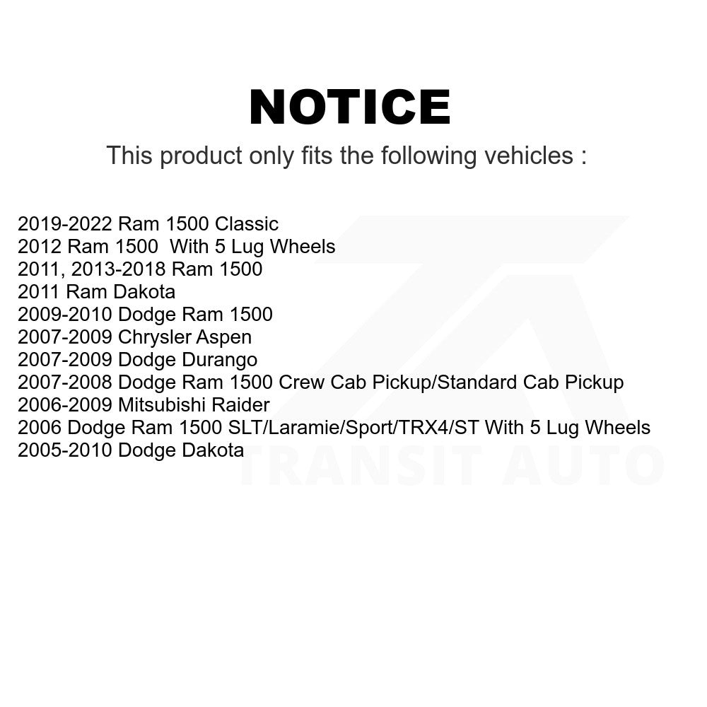 Front Semi-Metallic Disc Brake Pads SIM-1084 For Ram 1500 Dodge Dakota Classic Durango Chrysler Aspen Mitsubishi Raider