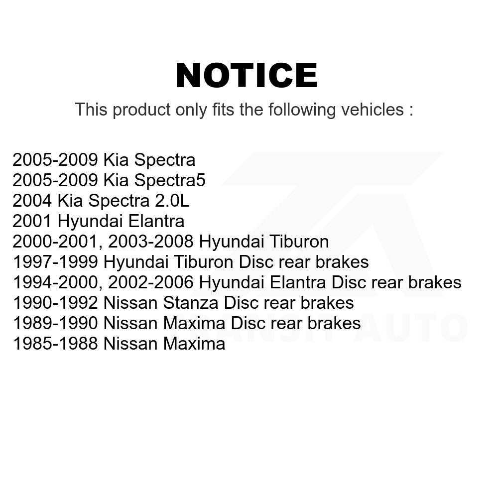 Rear Semi-Metallic Disc Brake Pads SIM-323 For Hyundai Elantra Kia Spectra Tiburon Spectra5 Nissan Maxima Stanza