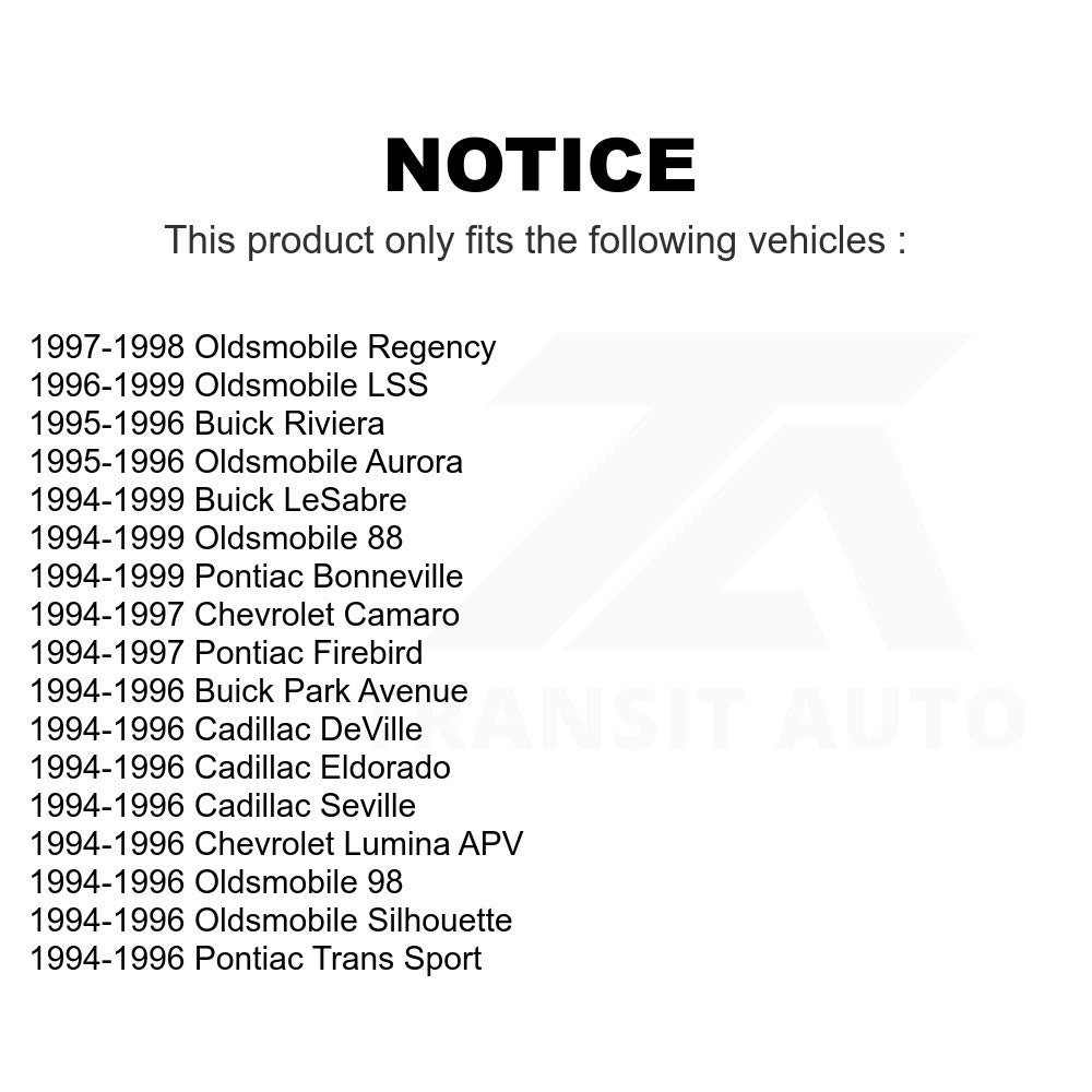 Front Semi-Metallic Disc Brake Pads SIM-623 For Buick LeSabre Pontiac Chevrolet Camaro Oldsmobile Cadillac 88 DeVille Bonneville Firebird Park Avenue Eldorado Seville 98 Riviera Lumina APV Regency LSS