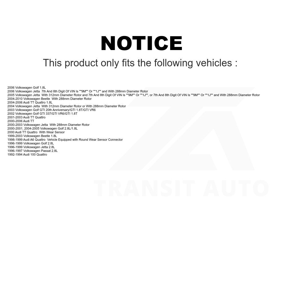 Front Semi-Metallic Disc Brake Pads SIM-687A For Volkswagen Jetta Beetle Golf Audi TT Quattro A6 Passat 100