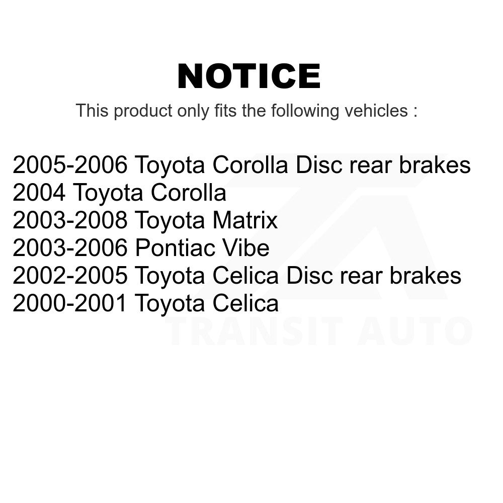 Rear Semi-Metallic Disc Brake Pads SIM-823 For Toyota Corolla Matrix Pontiac Vibe Celica