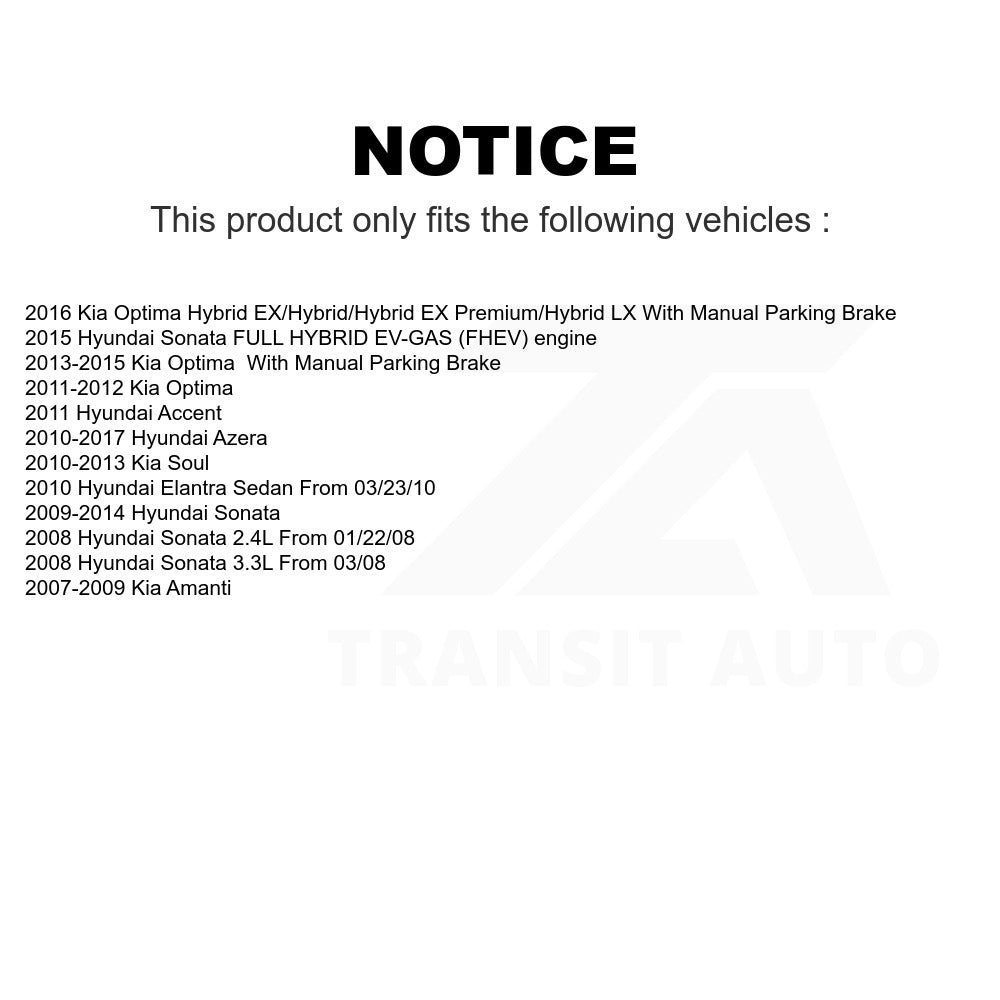 Rear Ceramic Disc Brake Pads TEC-1313 For Hyundai Sonata Kia Optima Soul Elantra Azera Accent Amanti