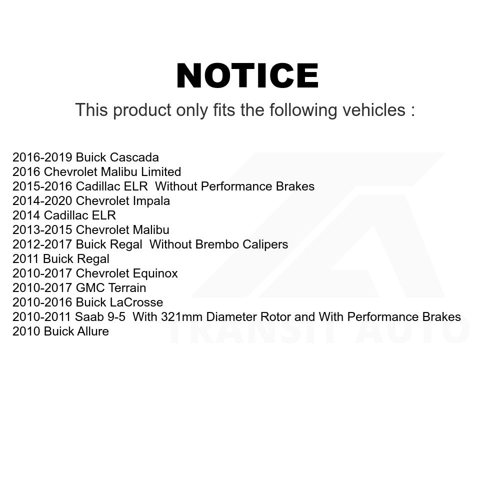 Front Ceramic Disc Brake Pads TEC-1421 For Chevrolet Equinox GMC Terrain Malibu Buick Impala LaCrosse Regal Limited Cascada Saab 9-5 Cadillac ELR Allure